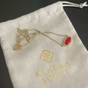 Kendra Scott Gold Elisa necklace in red